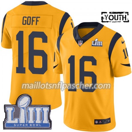 Maillot Los Angeles Rams Jared Goff 16 Nike Or 2019 Super Bowl LIII - Enfant
